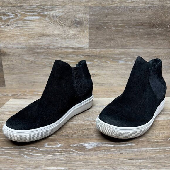 Steve Madden Suede Sultan Chelsea Wedge Booties Women's Size 8M - Picture 1 of 6